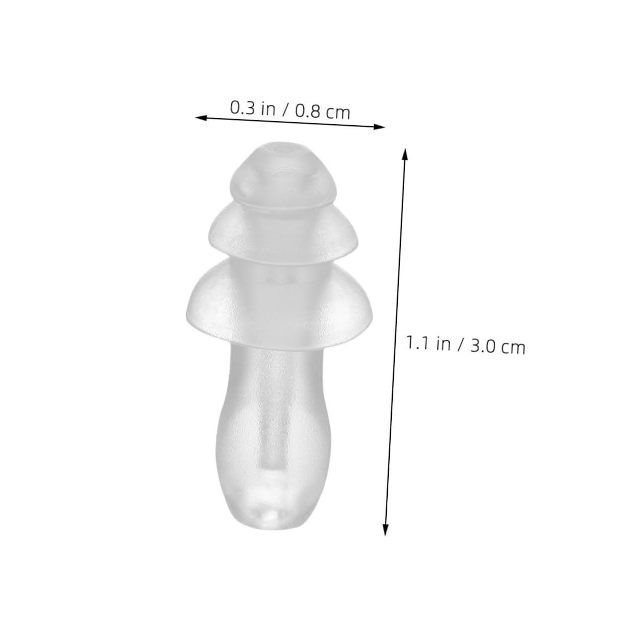 GLEAVI 250pares Tapones De Oído De Silicona y Flexibles Reducción De Ruido Eficaz Para Estudio y Impermeables y Reutilizables Transparentes