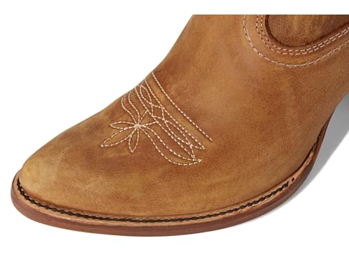 Image of CORRAL LADIE'S GOLDEN EMBROIDERY ANKLE BOOT, LEATHER SOLE, URBAN A4218