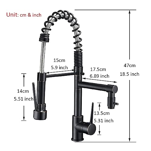 Grifo de cocina de resorte para eliminar salpicaduras con rociador lateral extraíble flexible 4