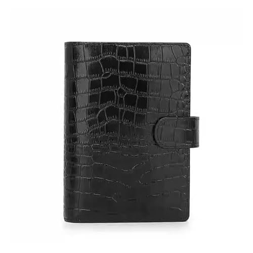 Agenda A6 negra con anillas ideal como cuaderno de viaje y diario personal