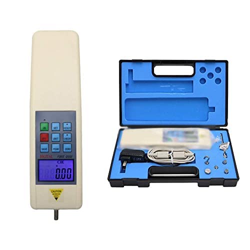 Digital Force Gauge Meter Push Pull Tester Dynamometer with Inner Sensor Peak Load Value 500N/50kg/110 lbs