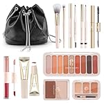 Color Nymph Makeup Set for Teens Girls with Cosmetic Bag, Full Face Makeup Kit For Women included 9 Color Eyeshadow Palette Concealer Liquid Blush Eyeliner Lipgloss