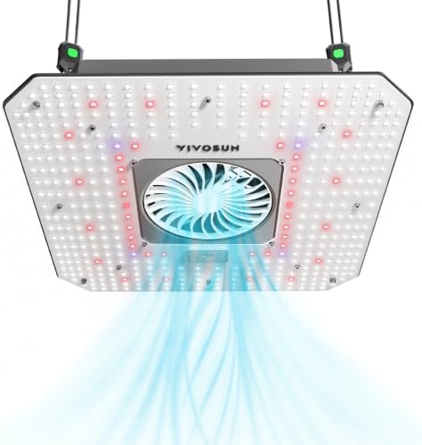 Vivosun Led Grow Lamp 100 W Full Spectrum Plant With Integrated Circulation Fan Light Compatible App, Aerolight A100Se Growhub Controller E25 For 60 X Cm Tent