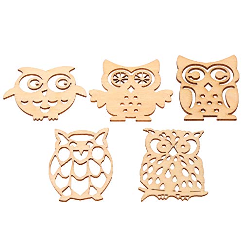 Tranches de bois hibou pour activités manuelles en famille et décoration de table nature