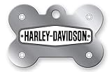 Harley Davidson Chrome Stones Diva Pet I.D. Tag - Large Bone