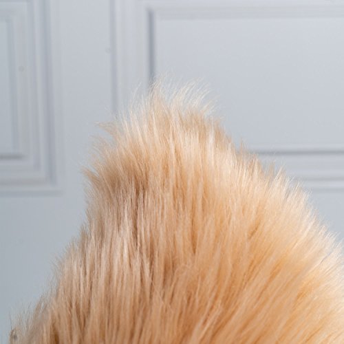 Foindtower Set Of 2 Mongolian Faux Fur Square Decorative Throw Pillow Covers Cushion Case New Luxury Series Merino Style For Livingroom Couch Sofa Nursery Bed Home Decor 18X18 Inch (45X45Cm) Taupe #TOP1