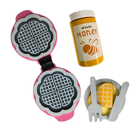 Playbox Wooden Waffle Maker - Sweet Treat Toddler & Kids Pretend Play Cooking Toy Set | Imagination and Creativity for 1 Year + (Pink) (B0C1JYXCDZ) Amazon Price History, Amazon Price Tracker
