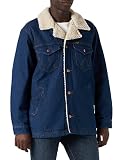 Wrangler Men's WRANGE Sherpa Denim Jackets, Retro Blue, Small