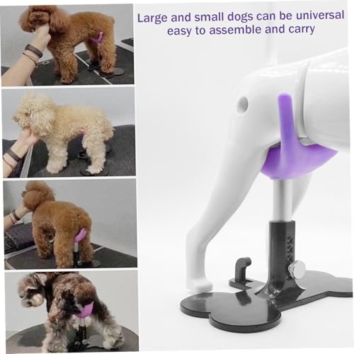 Support de toilettage pour chien réglable violet pour le bain - 4