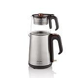 Arzum AR3024 CAYCI HEPTAZE INOX-Glass Tea Maker, 1.8 liters, Blau