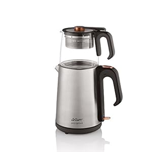 Arzum AR3024 CAYCI HEPTAZE INOX-Glass Tea Maker, 1,8 liter, blauw