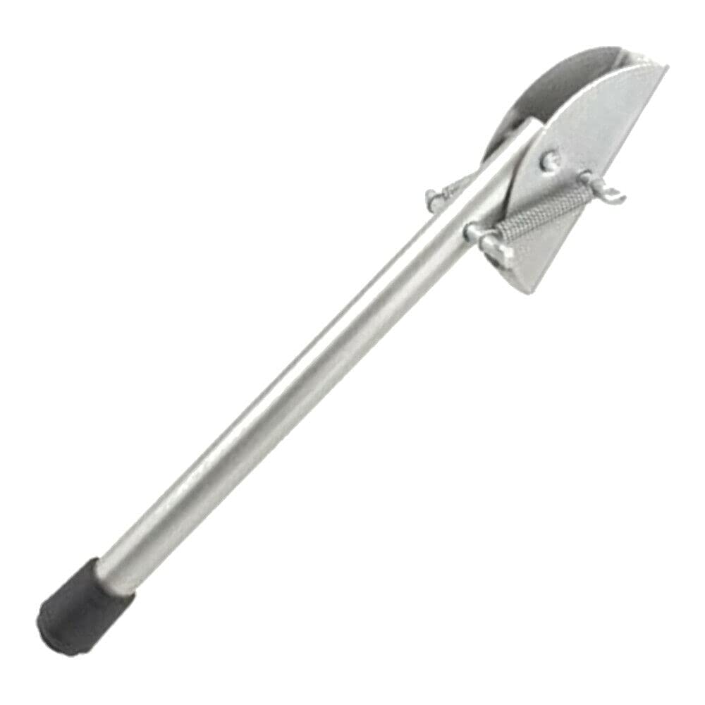 Soladirect Silver 20 Cm / 8 In Kick Down Door Stop - Keep The Door Stay Open For Garage Gate Home Office Metal Door Stopper With Rubber Bumper