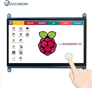 ELECROW For Raspberry Pi, 7 Inch Raspberry Pi Touchscreen Monitor 1024X600 HDMI IPS Display Screen Compatible with Raspberry Pi 4, Raspberry Pi 3, Laptop and Other Devices that Out Put HDMI Signals