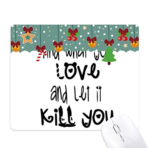 Tapis de souris caoutchouc Love and Kill antidérapant
