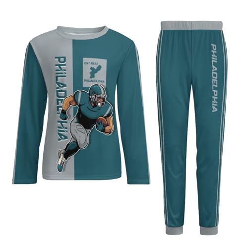 Personalized Long Sleeve Pajama Set for Men Custom Name Number Gift for Dad Son Husband4