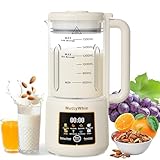 8-in-1 Nut Milk Maker, 50oz & 12 Blades - No Soak, Self-Clean, Delay Start & Keep Warm, for Almond/Soy/Oat Milk, Smoothies, Shakes - Plant-Based Dairy Free for Family & Party