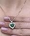 2 Carat Emerald Heart Solitaire Heart-Shaped Lab Created Diamond Pendant Necklace VVS1 Mossante Certified Fine Jewelry in 18K Gold Silver Wife Valentine’s Day Mother’s Day Gift for Her Mother Birthday