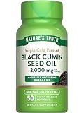 Nature's Truth Black Cumin Seed Oil 2000 mg | 50 Softgels | Cold Pressed Pills | Non-GMO, Gluten Free