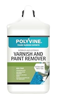 Polyvine Varnish and Paint Remover – Interior & Exterior Non Toxic Paint Remover & Varnish Stripper – Household Eco Safe Removal of Multiple Layers from Masonry, Brick, Wood, Furniture & More - 4L
