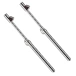CZC AUTO Tire Pressure Gauge, Straight-on Foot Dual Head Chucks Auto Service Gage, Heavy Duty Air Gauge 10-150PSI 100-1000KPa for Car Truck RV Van (2 Packs, Silver)
