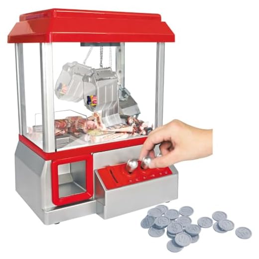 PowerTRC Claw Machine Toy Arcade Game with Sound, Mini Carnival Games Fun Candy Toy Grabber Dispenser Vending Toy for Boys Girls Kids (Size: 13.75in x 10in)