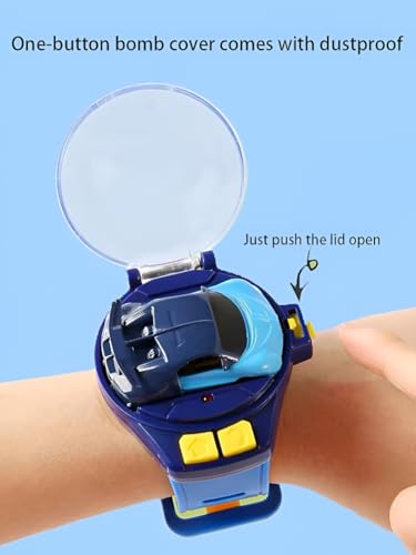 Image of Wrist Watch Remote Control Car Toy for Kids with 2.4G Signal, Rechargeable Mini RC Sports Car, USB Charging Watch Controller, Pop Cover Design for Boys Girls