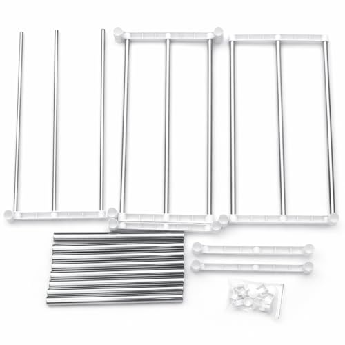 Image of DecorTwist Stainless Steel Microwave Oven Storage Rack for Kitchen | Universal Countertop Organizer | Heavy-Duty Rust Resistant Rack for Microwave, Oven & Appliances