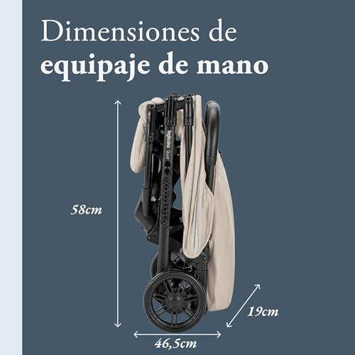 Miniatura 5 de Inglesina Silla de Paseo ligera Quid², hasta 22 kg, Compacta y Ligera, Ideal para Avión, Alpaca Beige