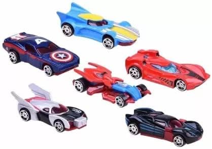 RC CREATION Metal A Exclusive Collection of Toy Vehicles (Avenger) Cars Set Alloy Push N Go 6 Pc Vehicles, Die-Cast Car Set