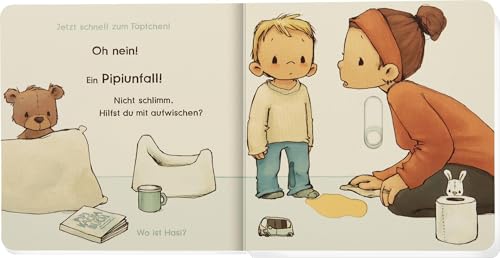 Pipikackabuch: Die optimale Töpfchenlektüre: Spielerisch trocken werden – interaktives Bilderbuch mit Schiebern & Klappen; ab 18 Monaten