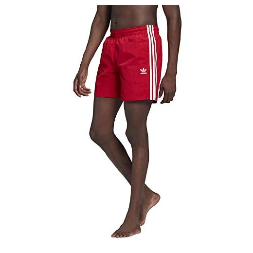 adidas GN3526 3-Stripe Swims Swimsuit Mens Scarlet M