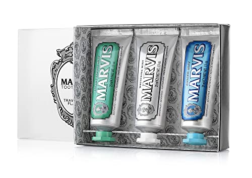 Marvis Marvis Travel with Flavor, Aquatic Mint, Whitening Mint, Classic Strong Mint, 6 oz.