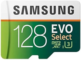 SAMSUNG: EVO Select 128GB MicroSDXC UHS-I U3 100MB/s Full HD & 4K UHD Memory Card with Adapter (MB-ME128HA)