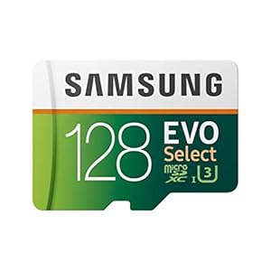 SAMSUNG-EVO-Select-128GB-MicroSDXC-UHS-I-U3-100MBs-Full-HD-4K-UHD-Memory-Card-with-Adapter-MB-ME128HA SAMSUNG: EVO Select 128GB MicroSDXC UHS-I U3 100MB/s Full HD & 4K UHD Memory Card with Adapter (MB-ME128HA)