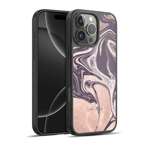 Coque Marbre Métallique iPhone 16 Pro Max Luxe Or sous Licence Officielle