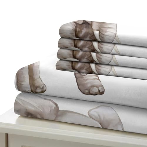 Housse de couette éléphant 3D aquarelle avec impression textile haute définition