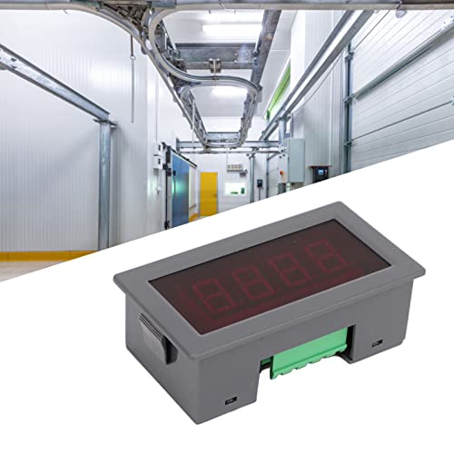 Digital Temperature,DC12V LED Digital Temperature Monitor Meter Gauge Industry Celsius Fahrenheit Hygrometer Thermometer 199.9600°C with Alarm