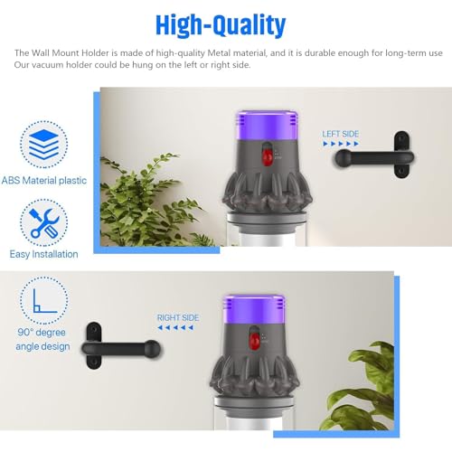 Image of 2 Pack Vacuum Wall Mount Holder, Durable Vacuum Wall Mount, Compatible with Shark IX141 IZ163H IZ361H IZ462H IZ483H IZ562H IZ682H, Ultracyclone CH901 CH951 V10 V11 V12 V15 Outsize Vacuum