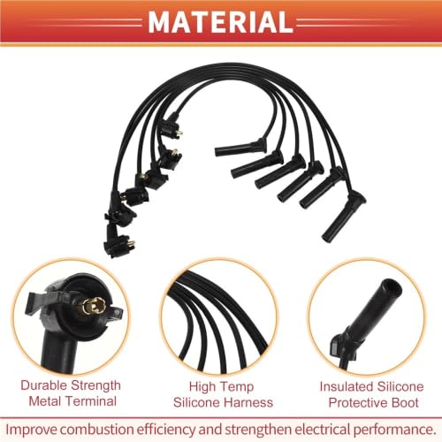 Cables de bobina de bujía 3U2Z12259D para Mercury Mountaineer 2004 a 2010 4