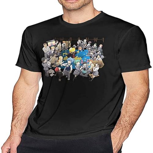 YITIANYUAN Men's Assassination Classroom Short Sleeve T-Shirt Size M