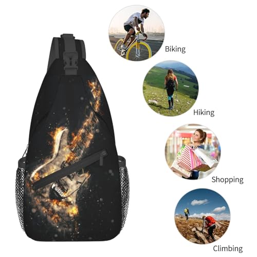Bolso cruzado Rock Heavy Metal durable con gran capacidad miniatura 6