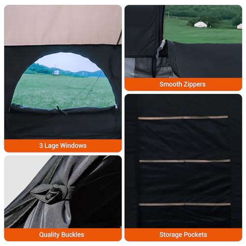 KingCamp Carpa interior para 2 personas sombra oscura miniatura 5