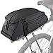 Nasjac Fahrrad Gepäckträgertasche Fahrradtasche 8L Hinter Transporttasche Gepäcktasche Wasserdicht Schwarz Faltbare Seitentaschen