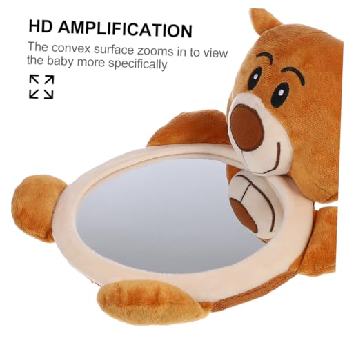 LIOOBO Baby Rücksitzspiegel Teddybär Braun