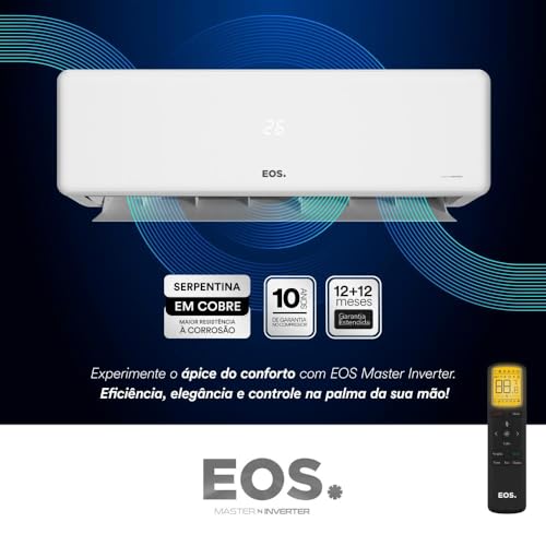 Ar-Condicionado Split Inverter 12000 BTUs EOS Master Inverter High Wall Quente e Frio EASM12001IQI/EASM12001IQE 220V