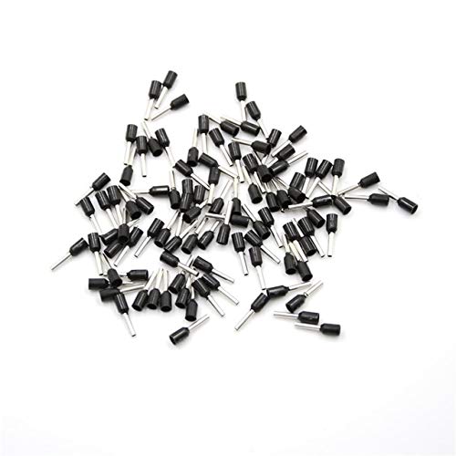Onvas 100PCS/Pack E0508 Tube insulating Insulated terminals 0.5MM2 Cable Wire Connector Insulating Crimp Terminal - (Color: Black)