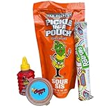 ChamoyGuysUK Sour Pickle Kit | Includes 1 x Sour Pickle, 1 x Fruit Roll Up, 1 x Lucas Gusano Chamoy or 1x Mini Homemade Bottle of Chamoy, 1 x Chamoy Guys Tajin