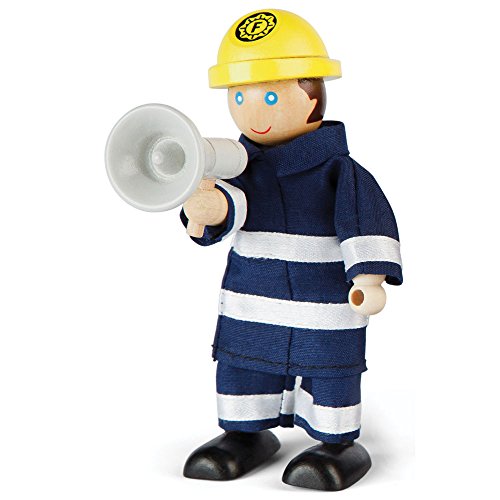 Bigjigs Firefighters Set de 4 figuras de bomberos articuladas de madera 2