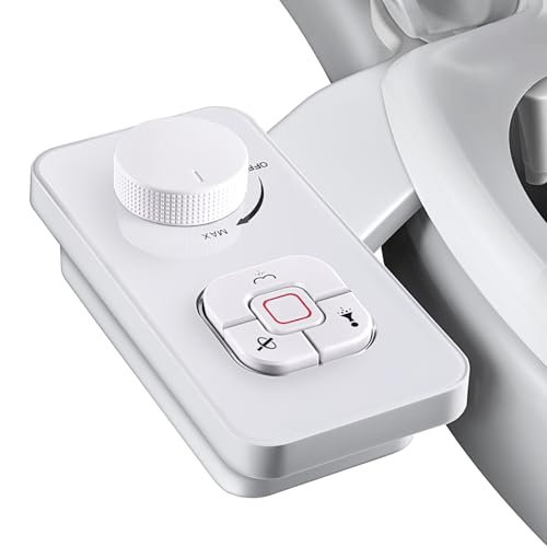 SAMODRA Bidet Attachment, Non-Electric Cold Water Bidet Toilet Seat Attachment with Pressure...