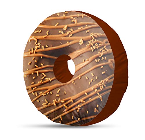 Image of Kesar Enterprises Donut /Doughnut Cushion /Pillow | Velvet Fabric|Birthday Gifts | Soft Toys | Suitable for Wheelchair, Car Seat, Home or Office for Kids Cushion | Size 14x14 inches